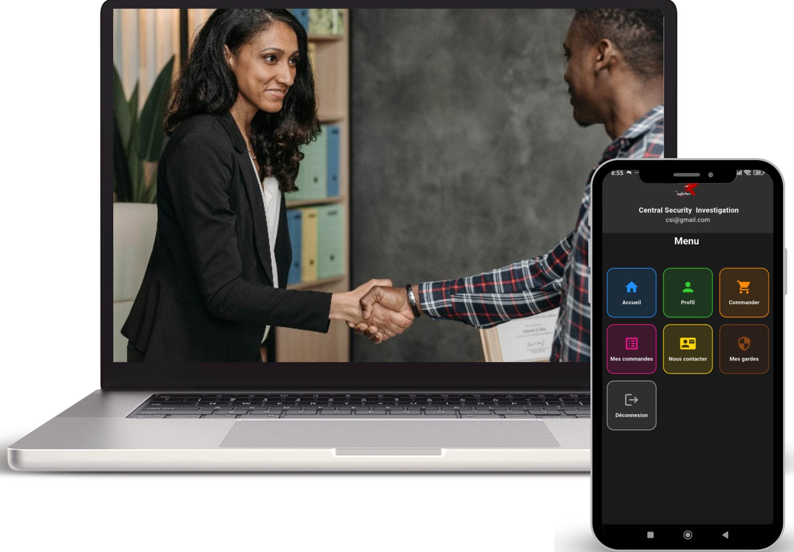 Mockup ordinateur SecureLink
